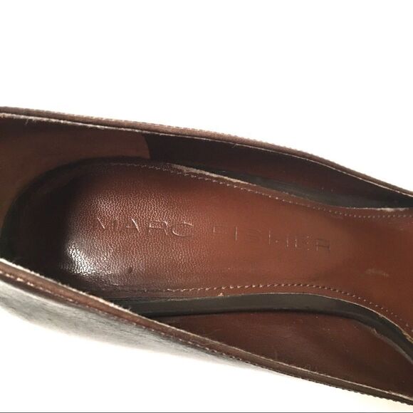 Marc Fisher Vertigo open toe double buckle heels 8 - Picture 11 of 13